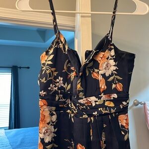 Lulus size xsmall navy floral dress